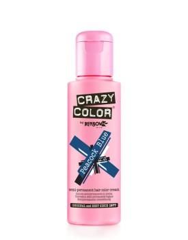 Crazy Color Semi Permanent Hair Colour 100ml - Peacock Blue 