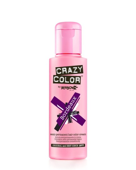 Crazy Color Semi Permanent Hair Colour 100ml - Bordeaux
