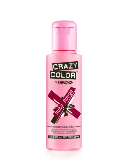 Crazy Color Semi Permanent Hair Colour 100ml - Ruby Rouge