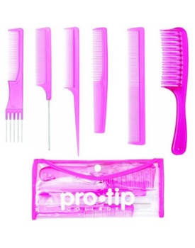 Pro-Tip College Comb Set/Kit Pink
