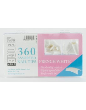The Edge French White Nail Tips 360 Assorted Sizes 1-10