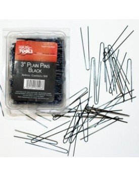 Hair Tools Plain Pins 3" - Black 