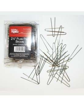 Hair Tools Plain Pins 2.5" - Brown 