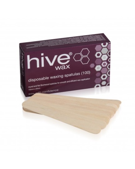 Hive Of Beauty Disposable Wooden Spatulas (100)