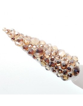 Claw Culture Cristallo Real Glass Nail Crystals-Champagne