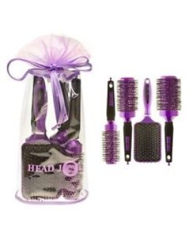 Head Jog Oval Purple Brush Set