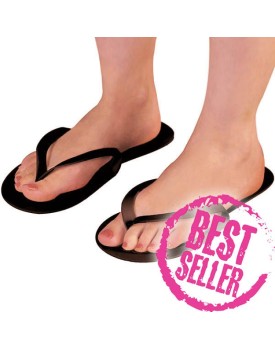 Disposable Black Flip Flops 12 pairs 